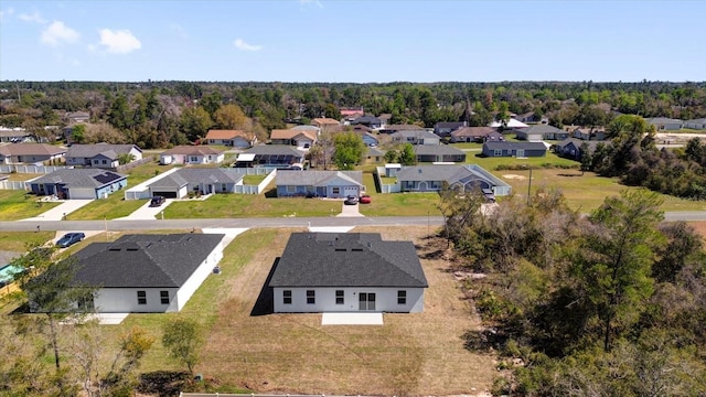 aerial view with a residential view