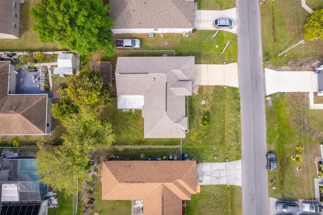 drone / aerial view featuring a residential view