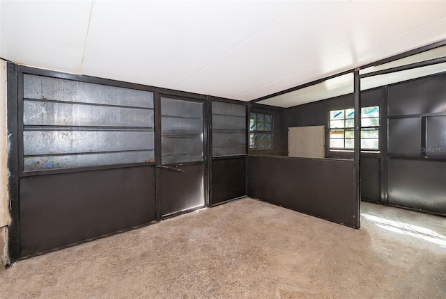 interior space featuring lofted ceiling