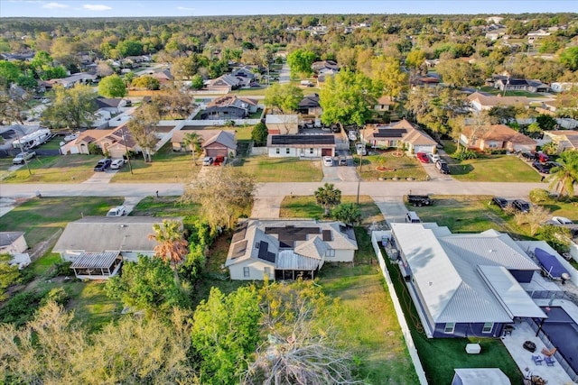 aerial view with a residential view