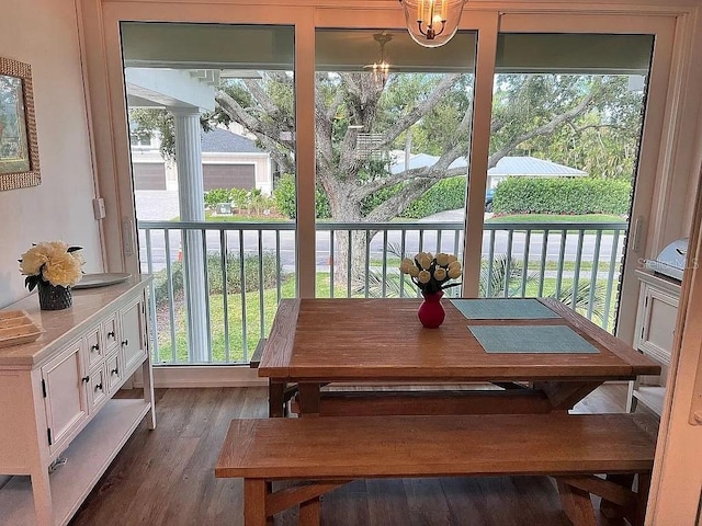 view of sunroom / solarium