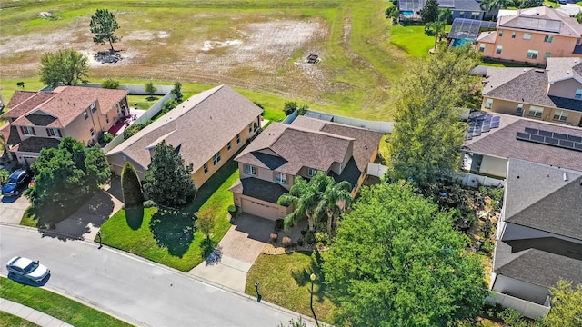 aerial view with a residential view