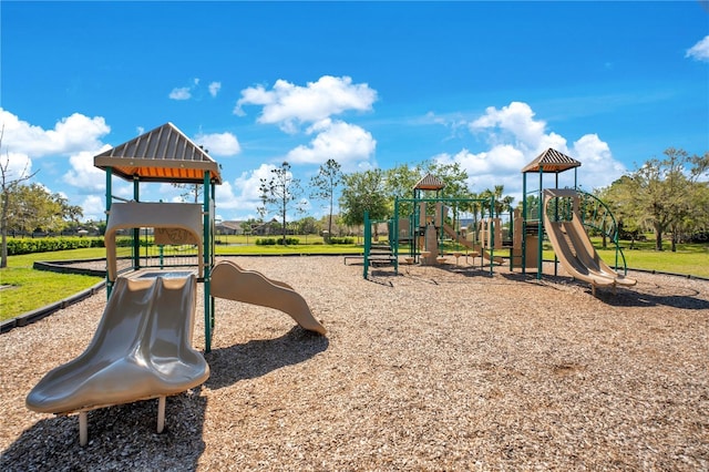 view of community jungle gym