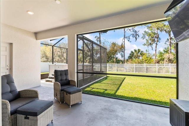 view of sunroom