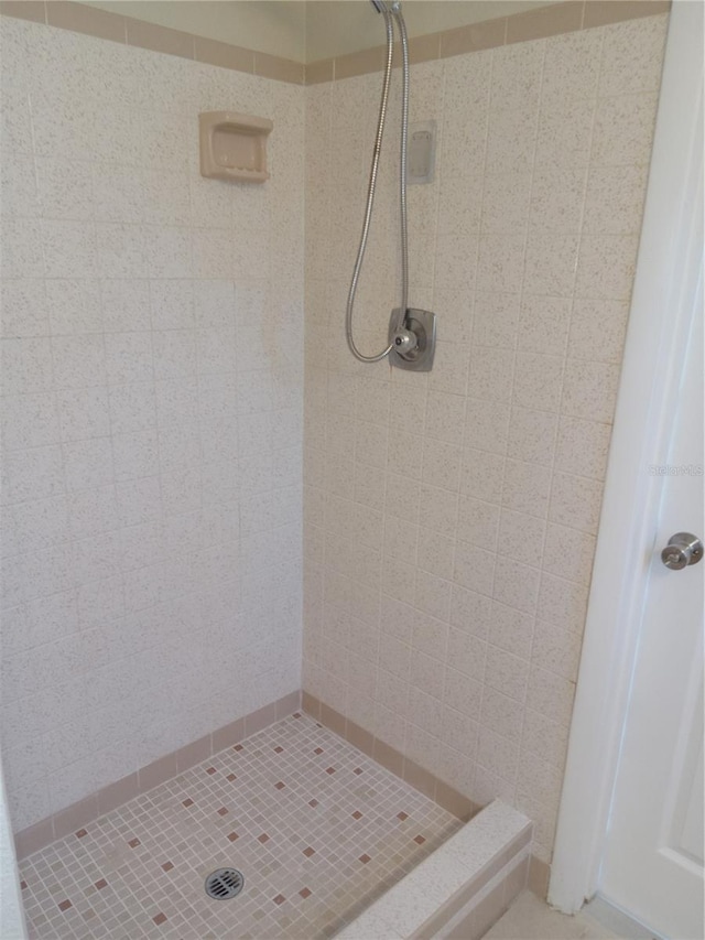 full bathroom featuring a shower stall