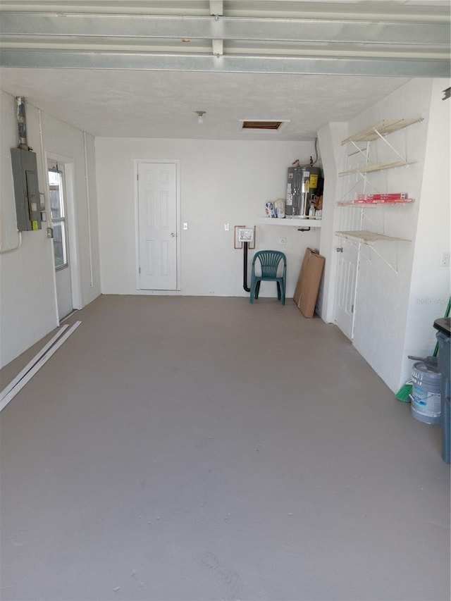 garage featuring electric panel