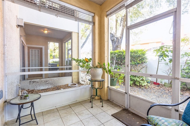 view of sunroom