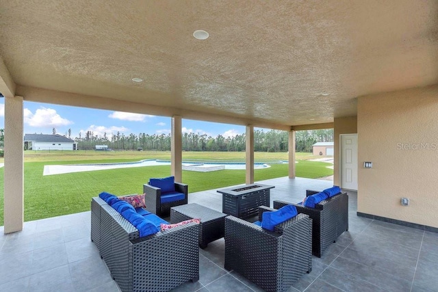 view of patio with an outdoor hangout area