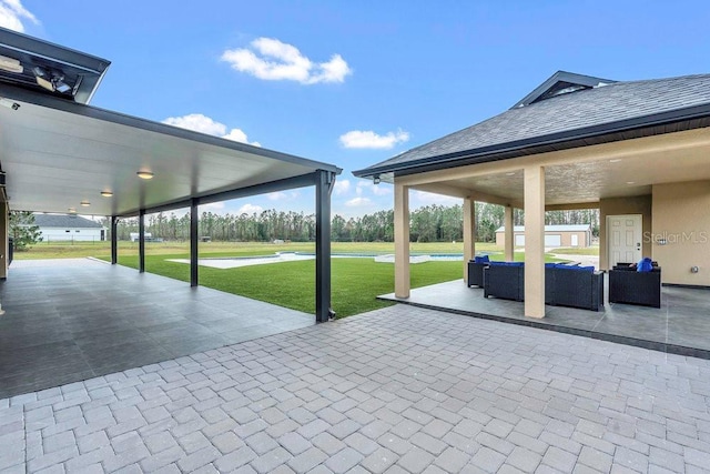 view of patio / terrace with an outdoor hangout area