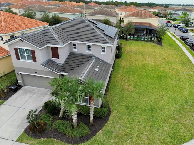 aerial view featuring a residential view