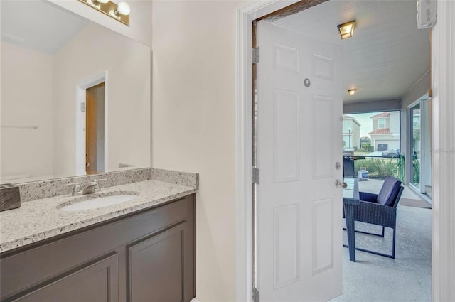 bathroom with vanity