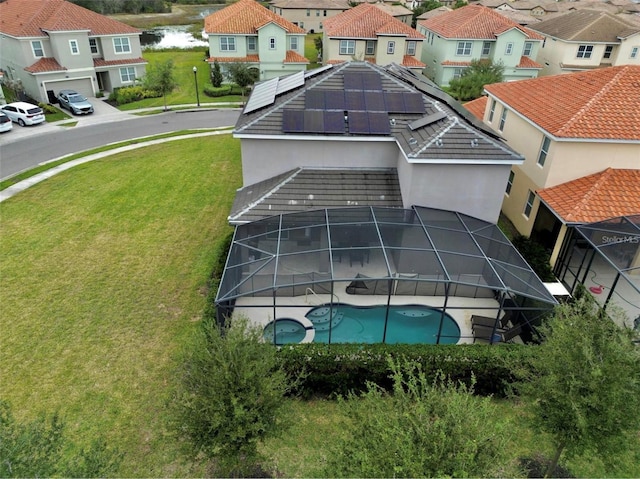 drone / aerial view featuring a residential view