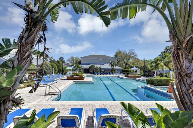 pool featuring a patio