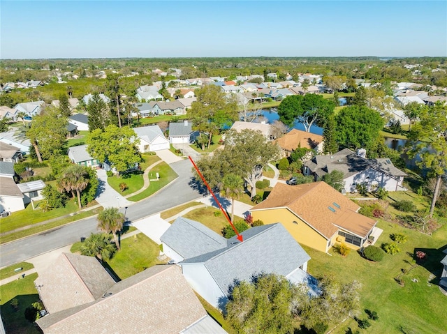 bird's eye view featuring a residential view