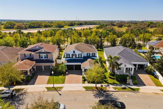 drone / aerial view featuring a residential view