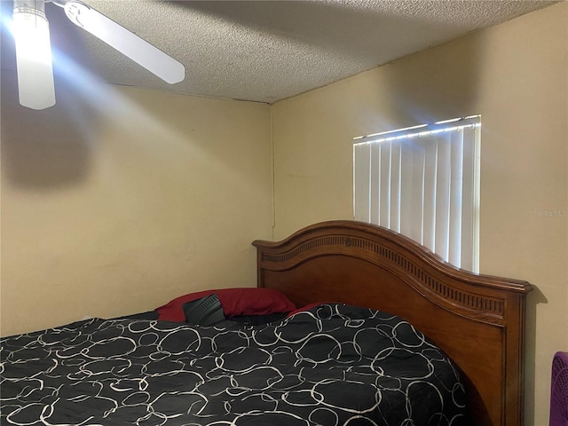 bedroom with a textured ceiling