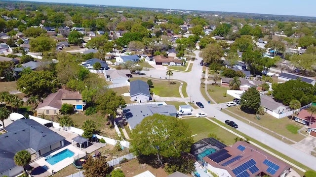 drone / aerial view with a residential view