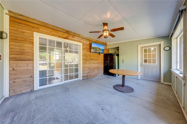 view of patio / terrace with a ceiling fan