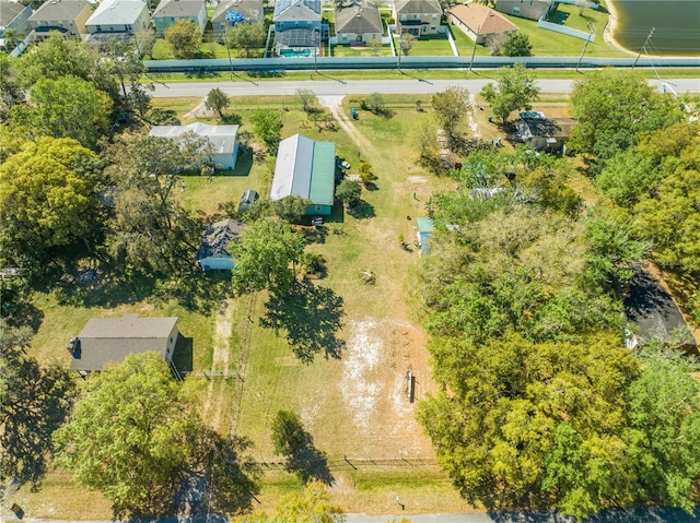 aerial view with a residential view