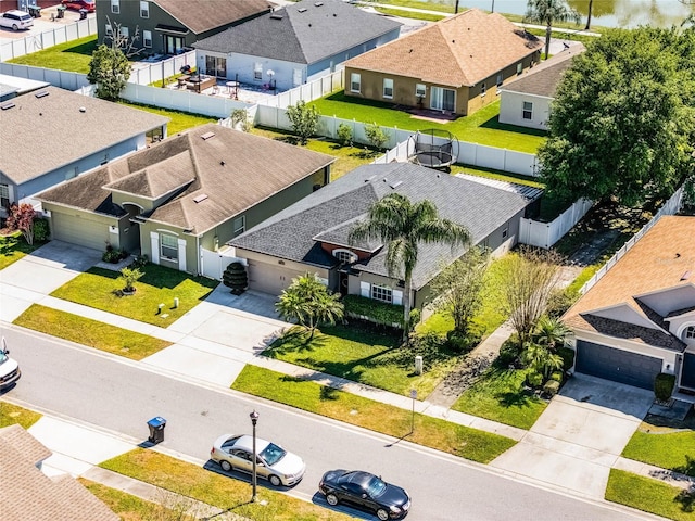 bird's eye view with a residential view