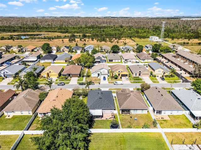 bird's eye view with a residential view