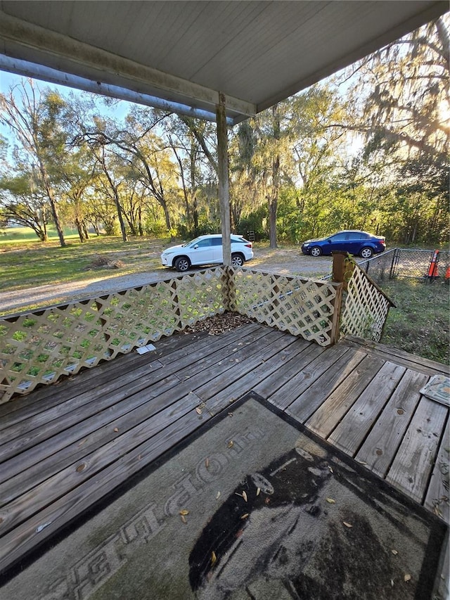 view of wooden deck