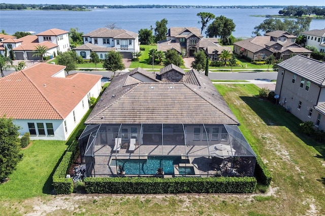16736 Broadwater Ave, Winter Garden, FL 34787 - aerial perspective of suburban area featuring a nearby body of water