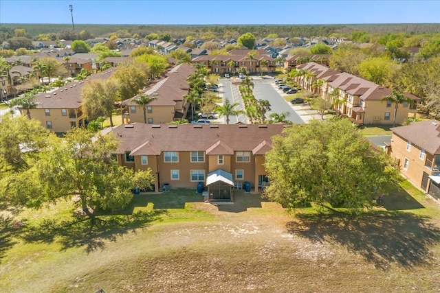 aerial view with a residential view