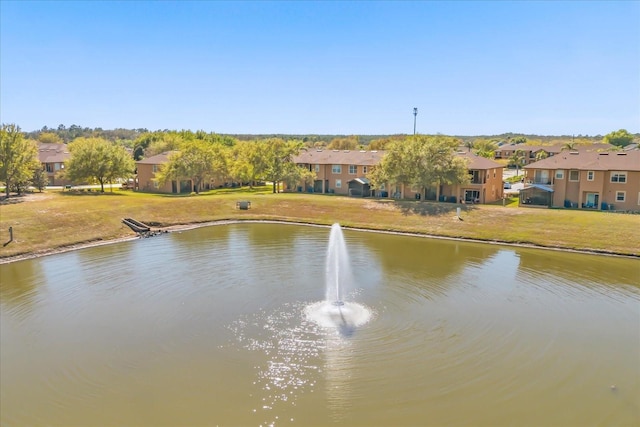 property view of water featuring a residential view