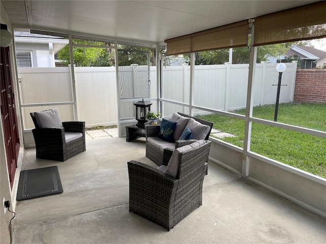 view of sunroom