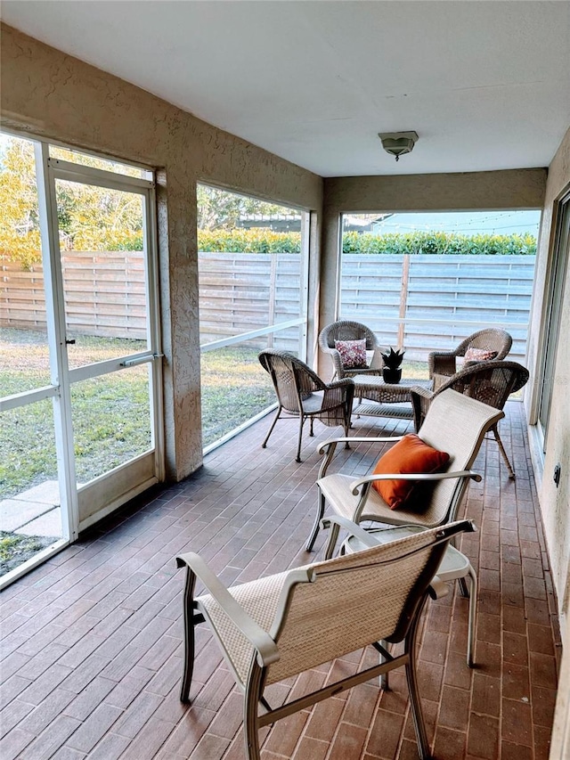 view of sunroom / solarium