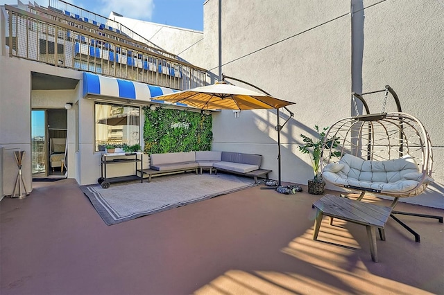 view of patio / terrace with an outdoor hangout area