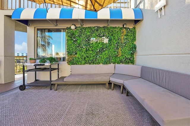 view of patio featuring outdoor lounge area