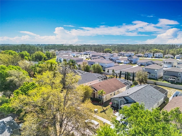 aerial view with a residential view