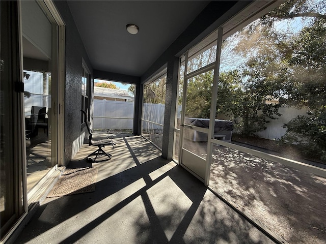 view of sunroom