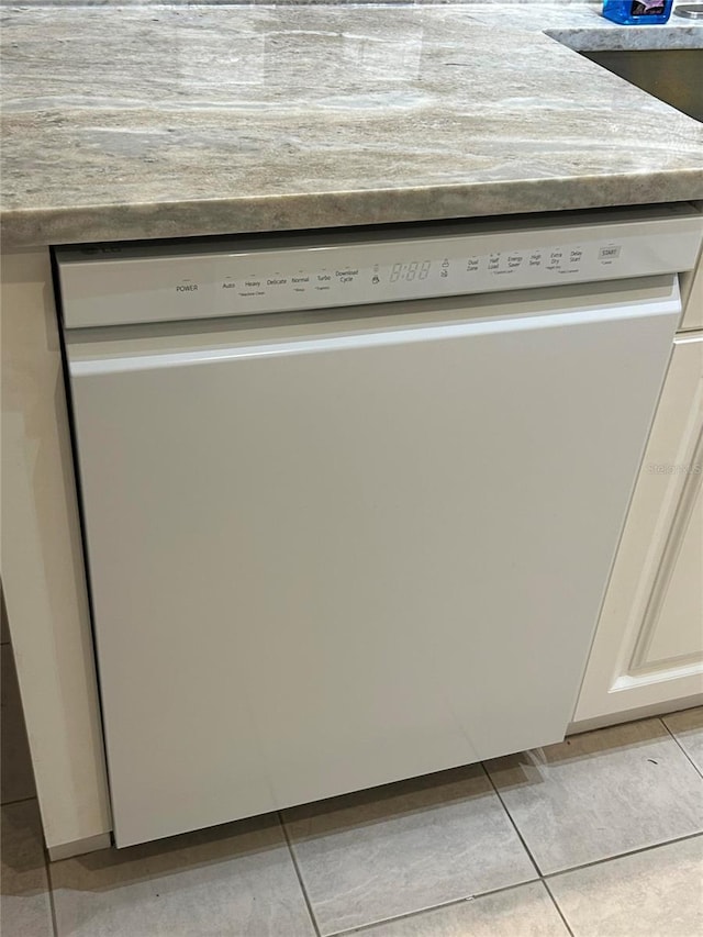 details with dishwasher and light countertops