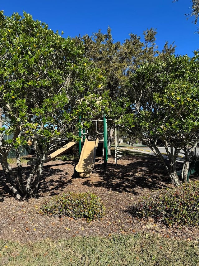 view of community jungle gym