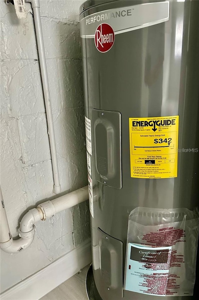 utilities featuring water heater