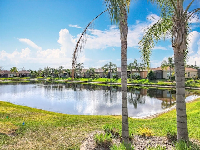 view of water feature featuring a residential view