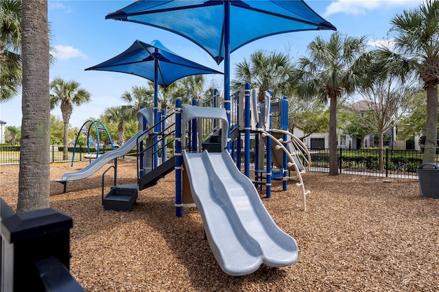 community playground featuring fence