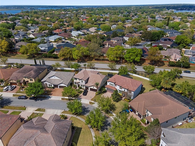 drone / aerial view with a residential view