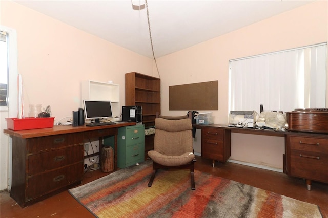 view of home office