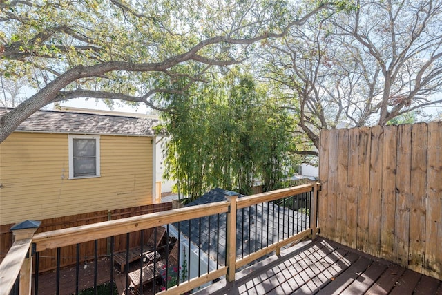 wooden deck with fence