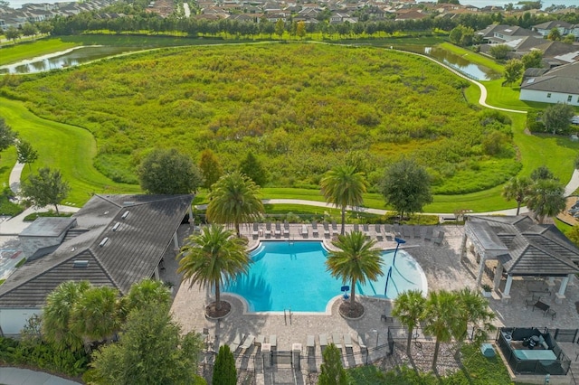 16689 Broadwater Ave, Winter Garden, FL 34787 - aerial view featuring a residential view and a water view