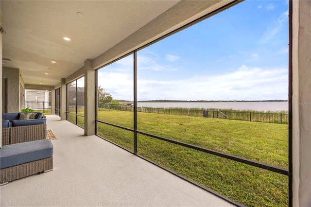 16689 Broadwater Ave, Winter Garden, FL 34787 - sunroom with a water view