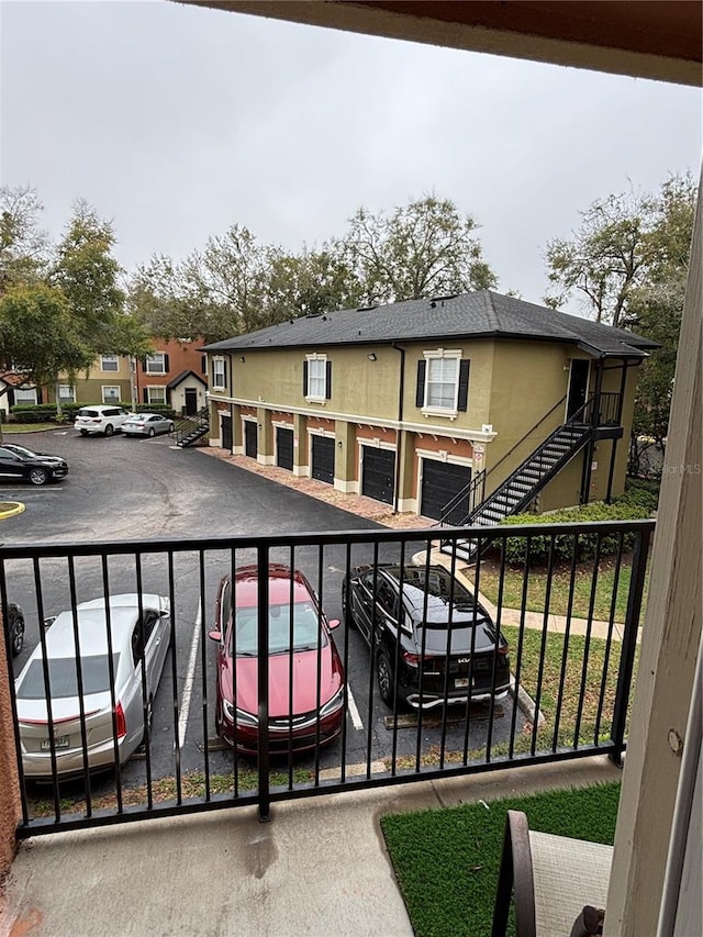 balcony with a residential view