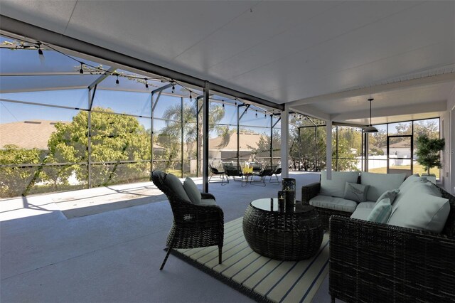view of sunroom