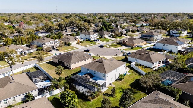 drone / aerial view with a residential view