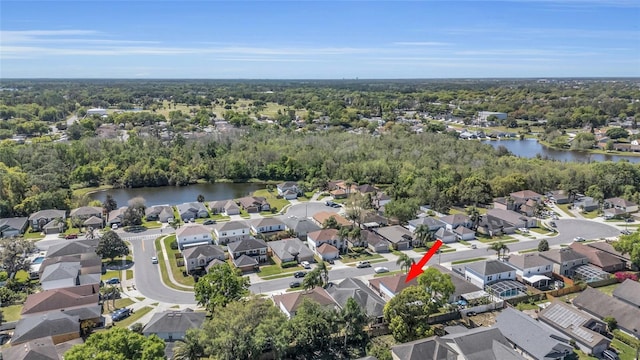 122 Carmel Bay Dr, Sanford, FL 32771 - aerial view with a residential view and a water view