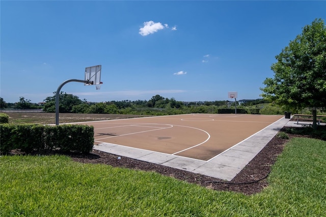 view of basketball court featuring community basketball court